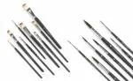 ArtRight Paintbrush Combo of Flat Paintbrush Set (8 pcs) and Round Paintbrush Set (7 pcs) - 15 Pcs Round & Flat Assorted Artist Paint Brushes Combo for Acrylic & Watercolor