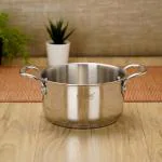 Sumeet Stainless Steel Induction Bottom (Encapsulated Bottom) Casserole 1750 ml, 16 cm Dia, Silver