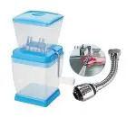 BLUE WONDER Vegetables Plastic Onion Chopper With Stainless Steel Turbo Flex and (Multicolour, Pack of 2)