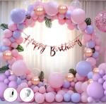 Dinipropz Pink Birthday Decoration Items Combo Set For Girls Kids