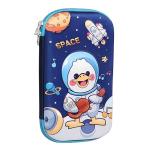 Silly Panda 3D Scratch-Resistant Water Storage Stationery Box for School Students Pencil Case (Space Penguin)