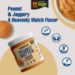 Heeva Peanut Butter Creamy with Jaggery, Vegan, Gluten Free, GMO Free, No Added Sugar, 25% High Protein, No Trans Fat, Energy Booster, (350 GM)