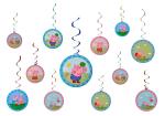 Themehouseparty Party Peppa Pig Swirl Decoration (Pack Of 12)