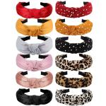SHIVAAY Headbands for Women 12 Pack Head Bands Women Hair Knotted Headband for Women Knotted Headbands Womens Headbands Elastic Turban Boho Bandeau Hair Fashion Headbands for Washing Face