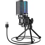 TONOR TC777 Pro Gaming USB Microphone for PC, RGB Condenser Computer Mic with Tripod Stand, Quick Mute, Gain Control, for Gaming, Streaming, Podcasting, Recording, Cardioid Mic Kit for Laptop/PS4/PS5