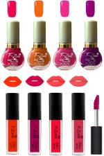 OUR BEAUTY Nail Polish And Lipstick Combo 38 (Pack Of 4)