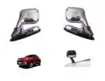 DrivEscape Maruti Suzuki Brezza Front Fender Chrome Bonnet Mirror With Indicator (set of 2)