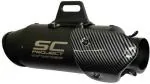 OBEROIS TRADERS SC Project Racing Sports Silencer / Exhaust Muffler Pipe with Black Fiber Plate Universal For Bike Universal For Bike Slip-on Exhaust System (Stainless Steel)