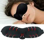 WEPTIX Memory foam Sleeping Mask For Men Women Sleep Mask Blind Fold Eye Cover Pad For Travel | Night eye band eyemask patch Complete Blackout Sleeping Eye Mask | Eye Mask For Sleeping men