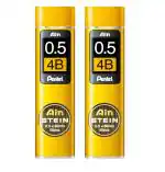 Pentel Ain Stein Mechanical Pencil Lead | Tip Size 0.5 MM | Lead Of Grade 4B | Pack of 40 Pcs (C275-4B) | Pack of 2