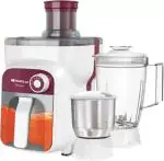 Havells Stilus 500W Xl 3 Jar Juicer Mixer Grinder, Burgundy