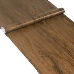 JAAMSO ROYALS Brown Wooden Self Adhesive Water proof Home Décor Wallpaper (100 CM X 45 CM)