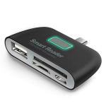 Classico OTG USB 3.1 Type C to Port USB 3.0 Hub +TF SD Smart Card Reader Adapter for OnePlus 6,Oneplus 5/5T/3/3T & Much More Type C USB Spotted Dives