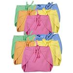 Chinmay Kids Baby's Cotton Cloth Diapers/Langot Washable and Reusable Nappies (Multicolour, 0-6 Months) (Style 3, Pack of 10)