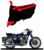 SMDP Waterproof Two Wheeler Cover for Royal Enfield (Bullet 350, Red, Black)