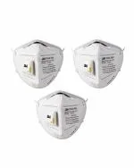 3M 9504INV White Respirator Mask with Valve (Pack of 3)
