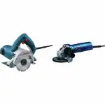 Bosch GDC 120 Professional Marble/ Diamond Cutter, 1,200 W, 110 MM, 2.8 kg (Blue) +Bosch GWS 900-100 Heavy Duty Angle Grinder, 900W, 4