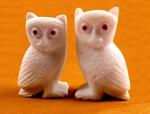 ORIVILLE Home Decor Marble Stone Owl Pair Showpiece Figurine - 1.5 inch (pack of 2)