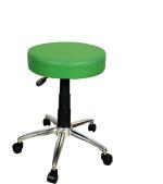 Sitwell Green Fabric Study Cushion Stool With Revolving Mechanism