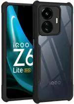 LENIENT Black, Transparent Mobile Back Cover For Iqoo Z6 Lite 5g