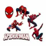Tiki Times Spiderman Cardstock Cutouts 6pk, Super Hero Party Supplies