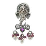 CHAITANYA EMPORIUM memerising divine load ganesh design silver studs
