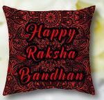 JAMUWAL Black Microfiber Striped Digital Print Cushion Cover With Vacuum Packed Filler Size 12 x 12 Pack of 2