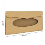 CARIZO Sun Visor Car Tissue Holder, Car Mask Holder, Premium Beige Leather Car Mask Dispenser, Sun Visor Napkin Holder Compatible with Nissan X-Trail (T-30) l Car accessaries holder l Sunvison holder l mask holder l tissue holder l Car napkin Holder l