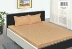 KITEX Light Brown Cotton Bedsheet with Two Pillow Cover 175 x 225 Cm