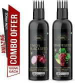 Desi Crew Onion Blackseed and Grapeseed Oil for Skin, Body and Hair Care 100 ml Each