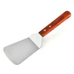 Ramkuwar Stainless Steel Big Cooking Spatula with Wood Handle Food Flipper Scraper for Grilling Cooking Baking