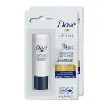 Dove Essential Nourishing Lip Care with Jojoba oil and Shea butter extract,Long lasting Lip Balm, 24 hours Hydration, Imported,4.8gm,PO2, Blue