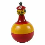 Channapatna Toys Wooden Colourful Roly Poly Tumbler Toy for Baby, Toddlers, Kids(1 Year+) Wobbling Toy- Develops Curiosity & Motor Skills