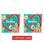 Pampers Happy Skin Pants Value Pack - S (40+40 Pieces)
