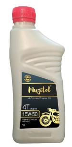 Muzitol Engine Oil 15W50 Sm Centistokes for Street Motorcycle-Bullet Classic 500 Desert Storm-2020 (1Ltr)