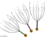 Dazz Look Massage Machine Head Massager Scalp Scratcher 12 Fingers Rollers Ball Head Scratcher For Head Massage Body Relaxing Hair Massage Combo(MultiColor) (12 Figure), Pack of 3