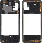 PURPLESAVVY Black Plastic Middle Ring Frame Bezel Plate Back Panel For Samsung Galaxy A51