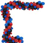 RG Accessories Black, Blue, Red Rubber Solid Spider Man Theme Balloon Garland For Birthday, Festival, Baby Shower Balloon (Pack Of 61)