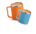 Fasten Plastic Double Wall Coffee Mug 200 ml (Set of 2)