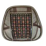 Q1 Beads Wooden Beads Back Rest/Lumbar Support Cushion with Elastic & Belt Suitable for Chair/Car/Sofa/Truck (1 Pc Brown)