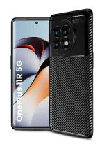 Golden Sand for OnePlus 11R 5G Cover Drop Tested Shock Proof Slim Armor Aramid Carbon Fibre Rugged TPU Case for OnePlus 11R 5G, Black