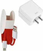 Maxxcen 33 W SuperVOOC 4 A Mobile SUPER FAST CHARGER WITH C TYPE CABLE INCLUDED A4 Charger with Detachable Cable (Red, Cable Included)