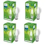 Philips 9-Watt Full Glow Glass Led Bulb | Energy Saver Filament Led Lamp | B22 Base Led Bulb | Crystal White, Pack Of 4