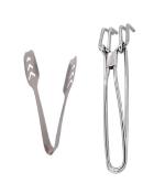 Blue Wonder Stainless Steel Momo Tong with Stainless Steel Wire Pakkad Tongs and Multicolour, Pack of 2
