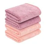 PatPug Ultra Soft Microfiber 400 gsm Hand Towel Set of 2| 60 x 40 cm| Highly Absorbent| Quick Drying| Super Soft, Durable| Towel for Gym, Swimming, Sports & Yoga (Purple and Baby Pink)