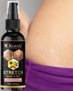 Kuraiy Super Natural Actives Stretch Marks Removal Cream Oil for Women in During After Pregnancy No Paraben No Sulphate No Added Colors or Fragrance No Mineral Oil Cellulite Remover Massage Slimming Oil Remove