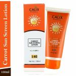 Calix Herbal Organic & Ayurvedic Carrot Sun Screen Lotion SPF 40 PA+++ UVA/UVB Sunscreen Lotion