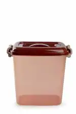 Nayasa Plastic Storage Containers, 1 Piece, Storage Jar | Kitchen Organiser | BPA Free | Stackable | Modular | Nestable (13.5ltr Brown)