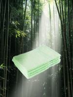 REGENCY EXPORTS PVT.LTD Bamboo Shizen Hand Towel 100% Cotton 600 GSM Set of 4 Green