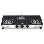 Hornbills Premium PNG Stainless Steel Square Pan Support Automatic 3 Burner Gas Stove
